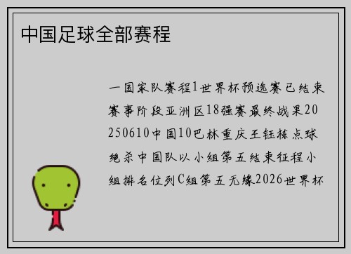 中国足球全部赛程